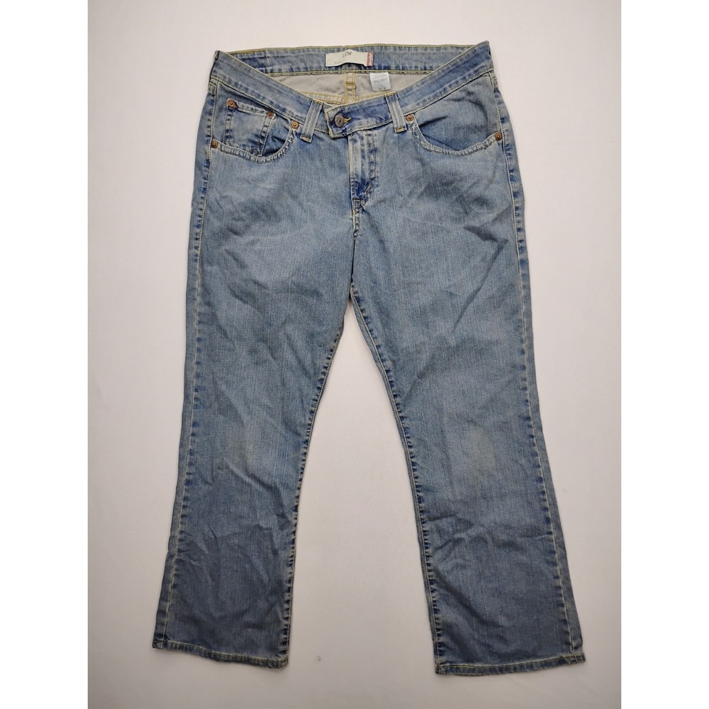 Vintage Levis 542 Jeans Womens  20 Blue Y2K Low Flare Denim Pocket Flap